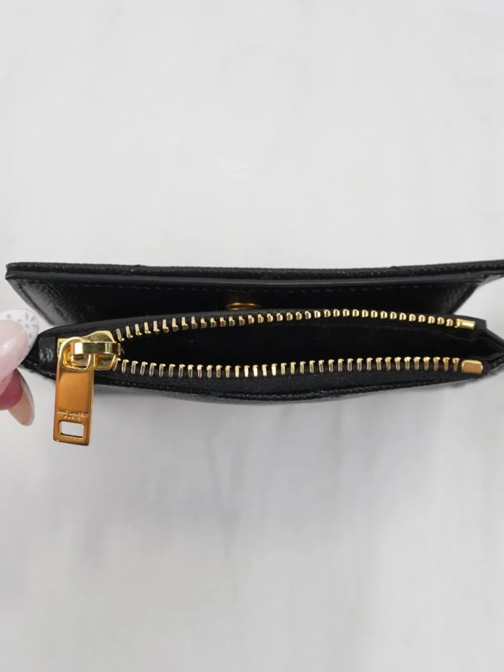 Saint Laurent Cassandre Matelasse Bi-Fold Wallet In Grain Black Leather - NWT - Picture 6 of 11